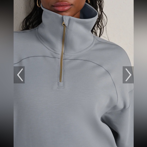 Rhône DreamGlow 1/2 Zip Grey Silver - Picture 2 of 8